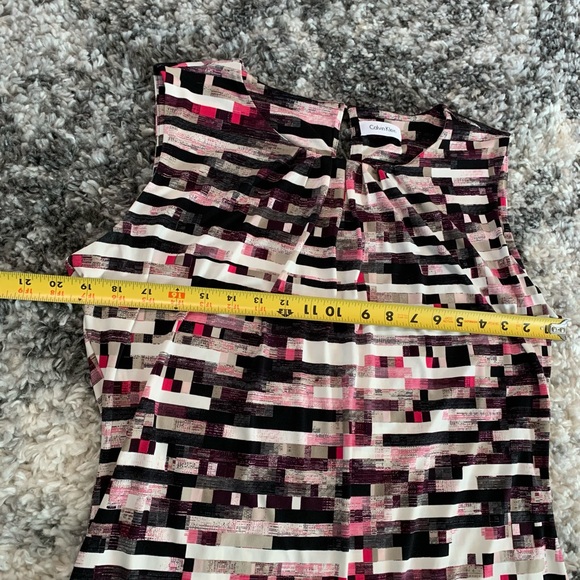 Calvin Klein Pleat Neck Top Sleeveless Size P - Picture 11 of 17